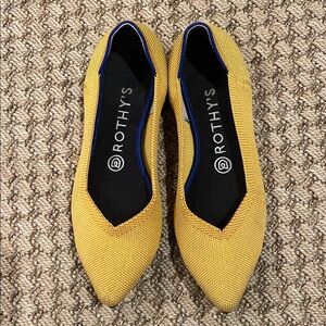 Rothy's Yellow Flats Sleek Slip-On Design